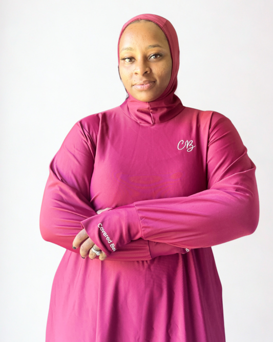 MuHa Cranberry 3pc Burkini / Swim Socks Included