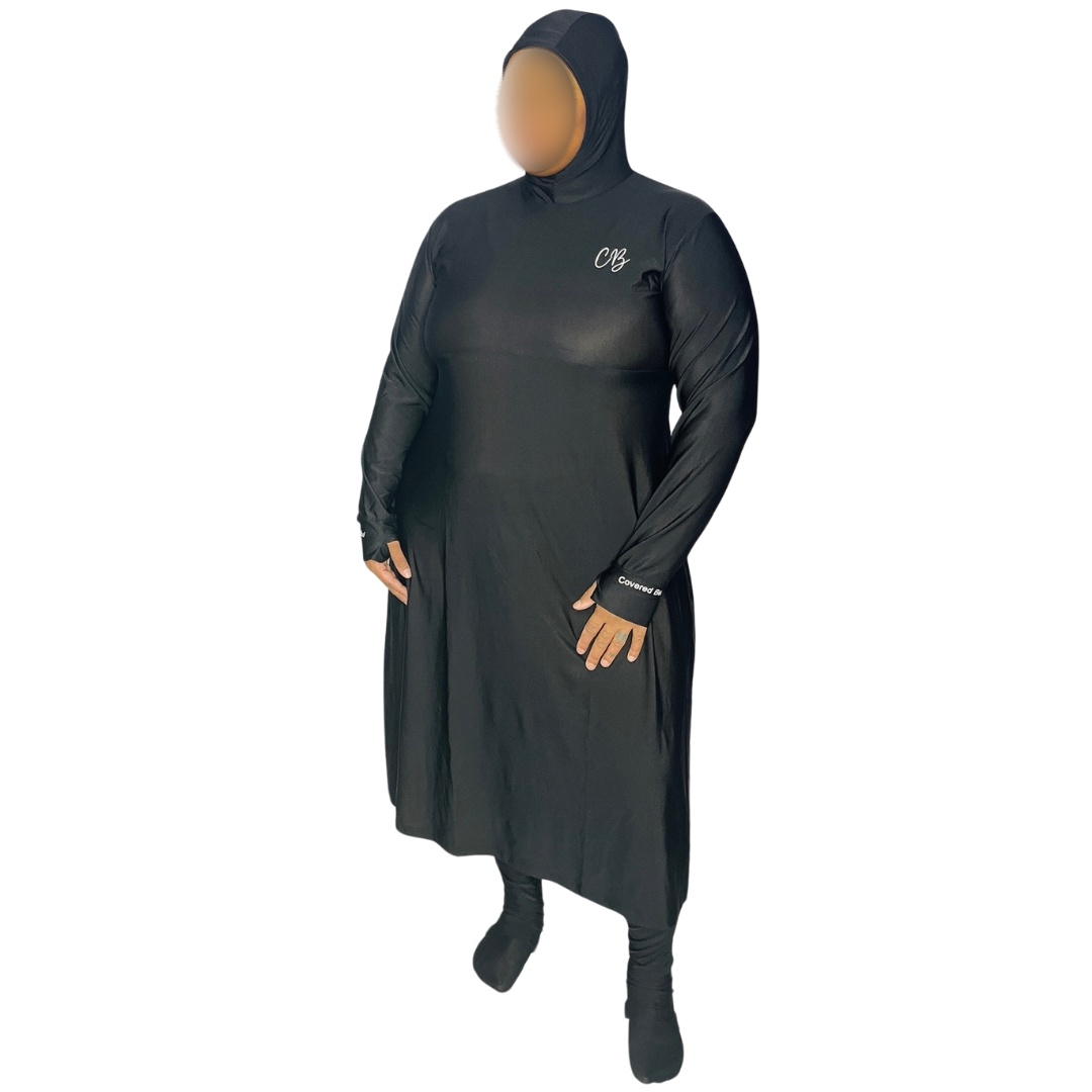 MuHa Black 3pc Burkini / Swim Socks Included